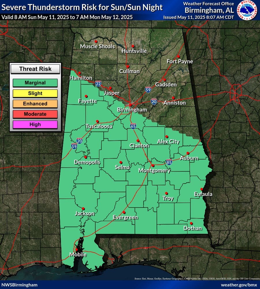 Severe Weather Outlook 5/11