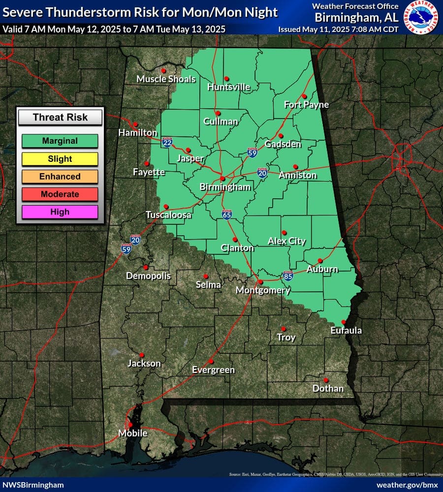 Severe Weather Outlook 5/12