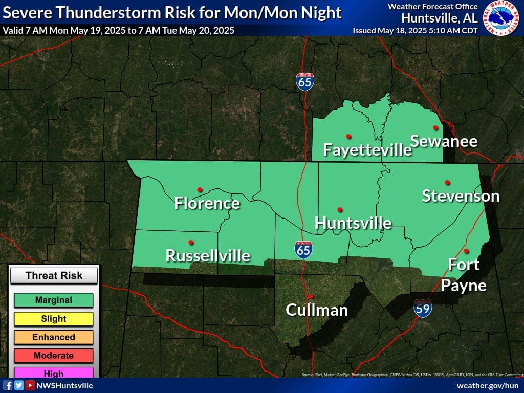 North Alabama Outlook 5/19